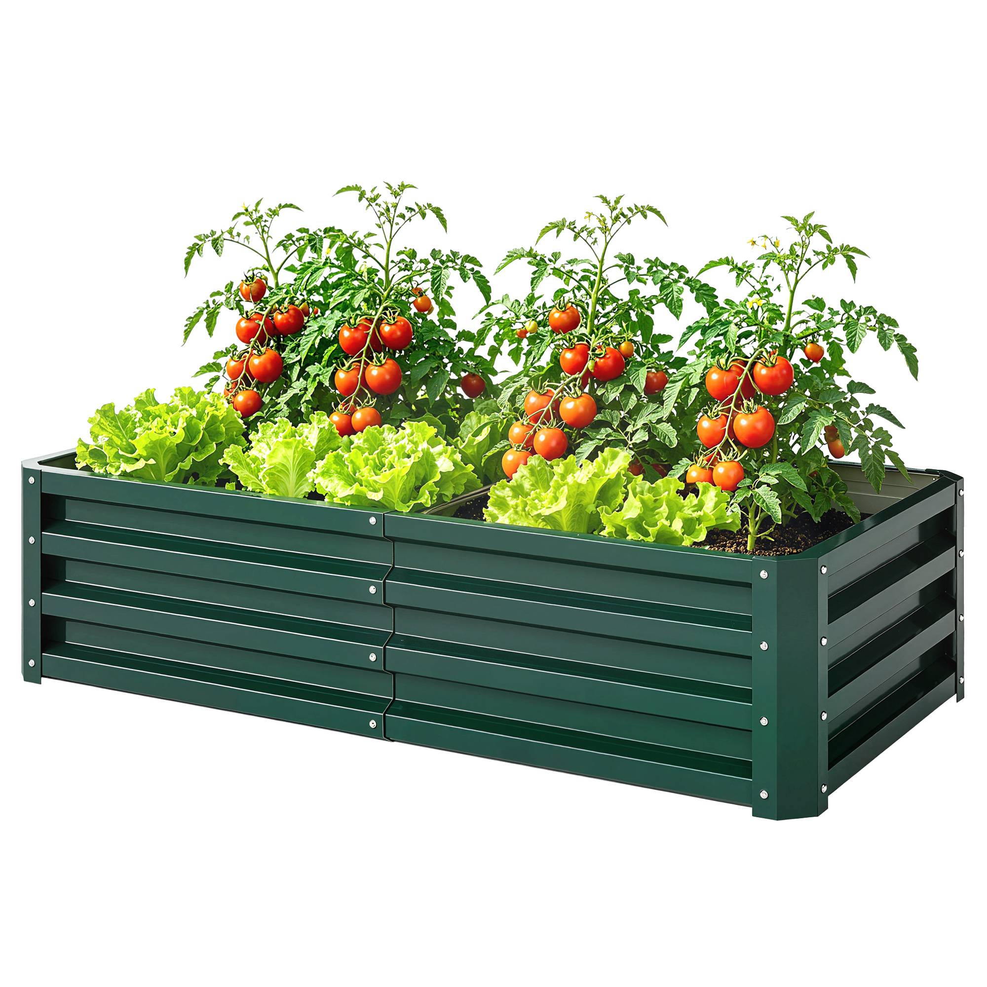 PANGIVO - Carré potager acier galvanisé vert foncé 120 x 60 x 30.5 cm - PANGIVO - Image 2