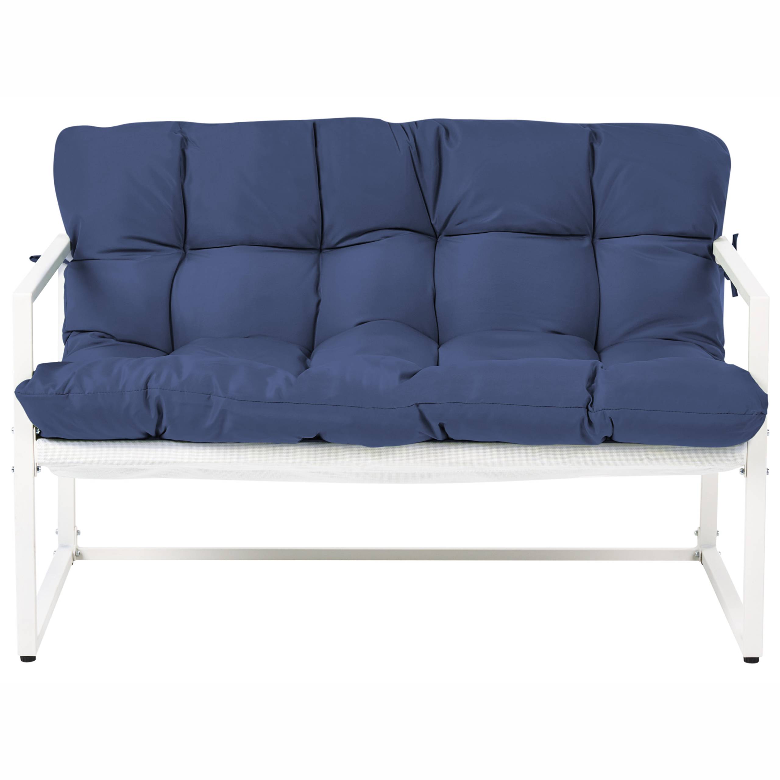 Beliani - Set de jardin, 4 Personnes Acier Bleu GARDA - 114x70x77- Beliani - Image 5