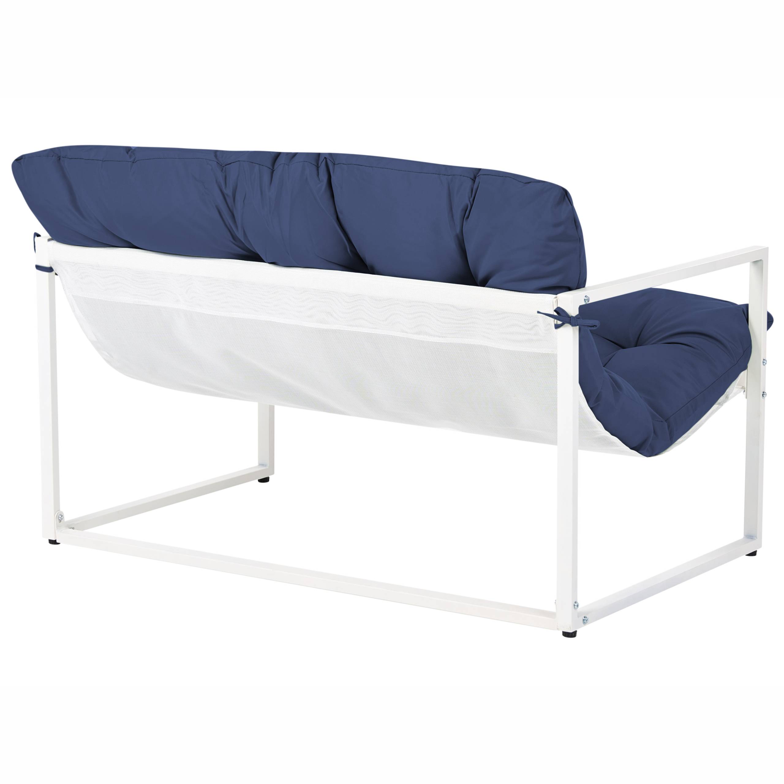 Beliani - Set de jardin, 4 Personnes Acier Bleu GARDA - 114x70x77- Beliani - Image 6