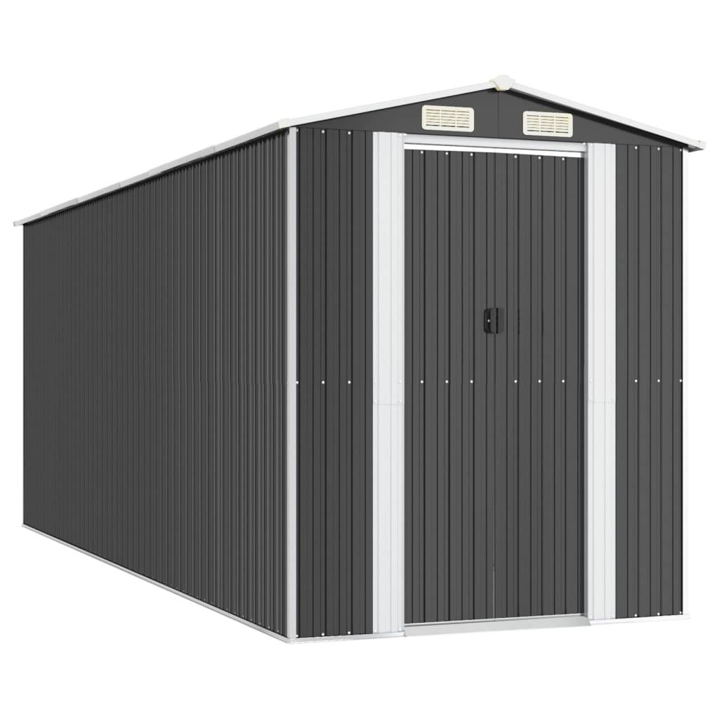 PANGIVO - Abri de jardin avec porte coulissante - Acier galvanisé anthracite - 192x523x223 cm - Surface au sol 10,04m² - PANGIVO - Image 1