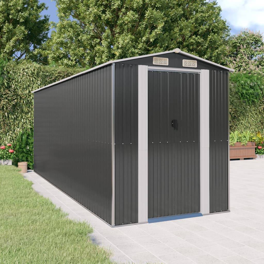 PANGIVO - Abri de jardin avec porte coulissante - Acier galvanisé anthracite - 192x523x223 cm - Surface au sol 10,04m² - PANGIVO - Image 2