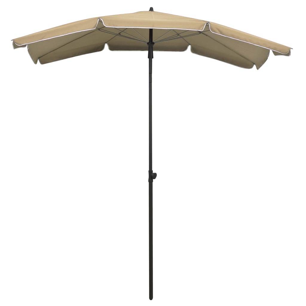 Helloshop26 - Parasol de jardin avec mât 200 x 130 cm taupe - Imagen 2