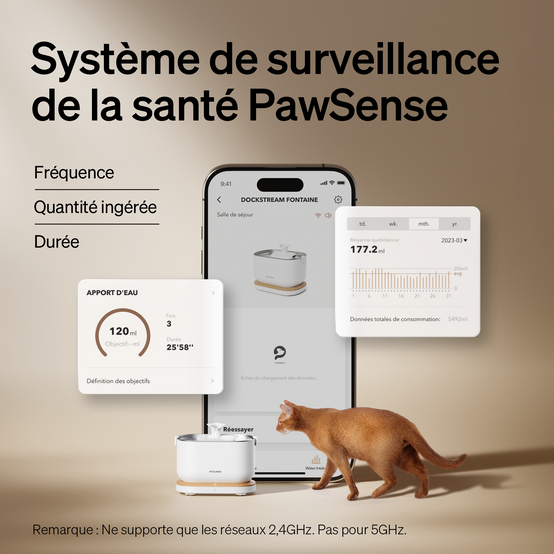 Petlibro Fontaine à eau intelligente Dockstream - Blanche - Image 3