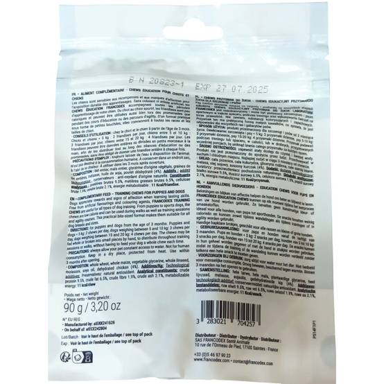 Francodex - Francodex - CHEWS education 30 friandises au poulet pour chien - Imagen 4