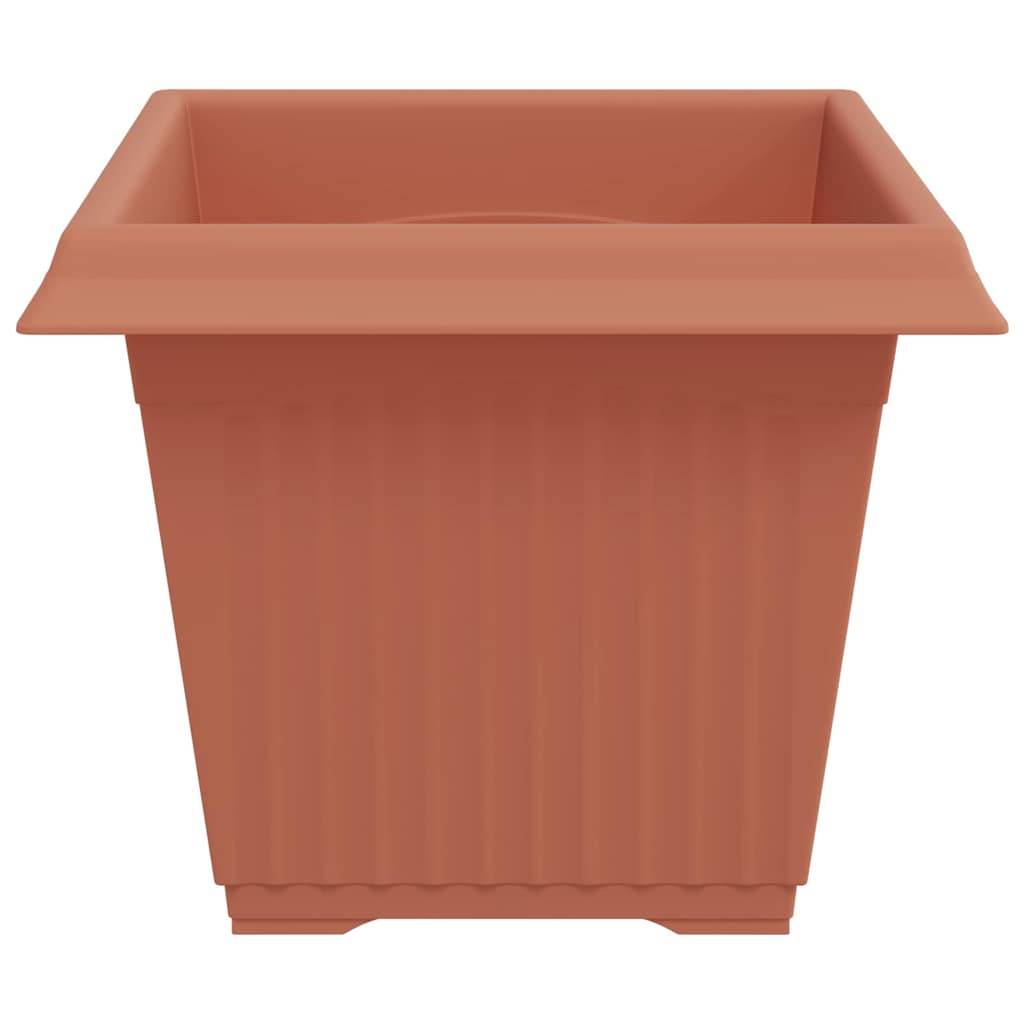 ComfortXL - Grand Lot 24 Jardinières Carrées Plastique Drainage 28,5x28,5x22 cm Rouge brique - ComfortXL Outdoor Living - Image 6