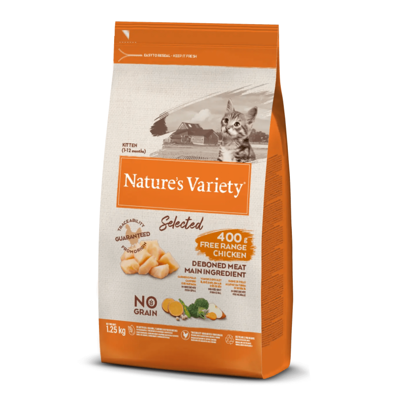CROQUETTE CHATON - SELECTED POULET - NATURE'S VARIETY 1,25 kg - Imagen 1