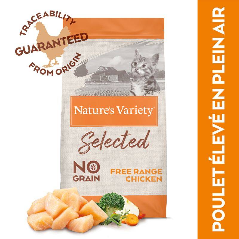 CROQUETTE CHATON - SELECTED POULET - NATURE'S VARIETY 1,25 kg - Imagen 3