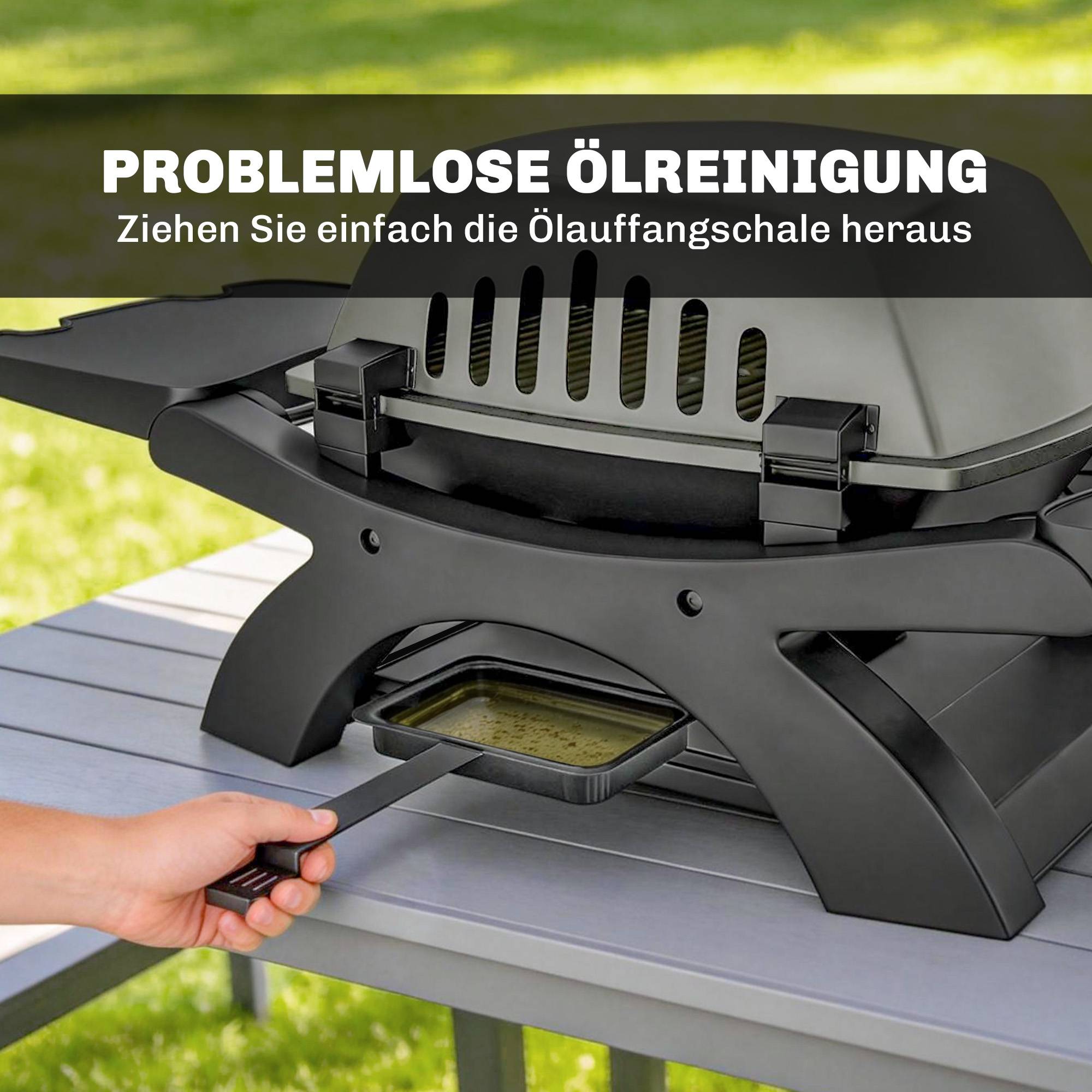 Barbecue à gaz de table acier noir 102 x 48 x 38 cm - PANGIVO - Image 9