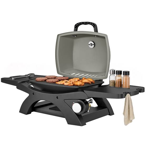 Barbecue à gaz de table acier noir 102 x 48 x 38 cm - PANGIVO - Image 2