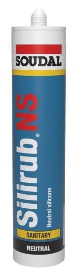 Mastic silicone Silirub NS transparent alimentaire cartouche 300ml - SOUDAL - 120655