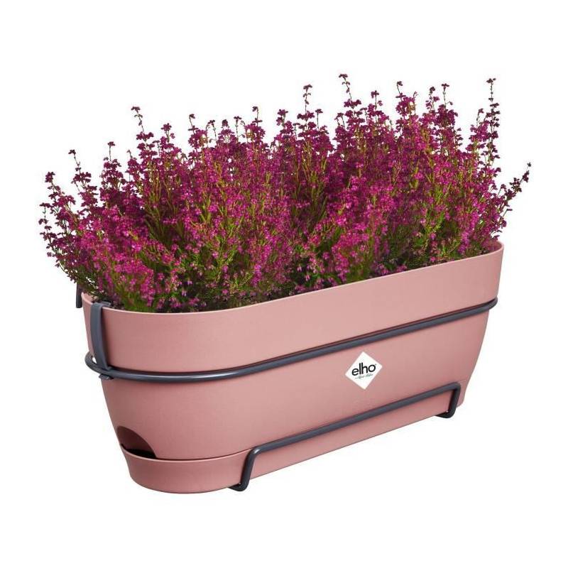 Elho - Planteur Rectangle Vibia - Plastique - Réservoir - ø50 - Rose Poussiere - Imagen 3