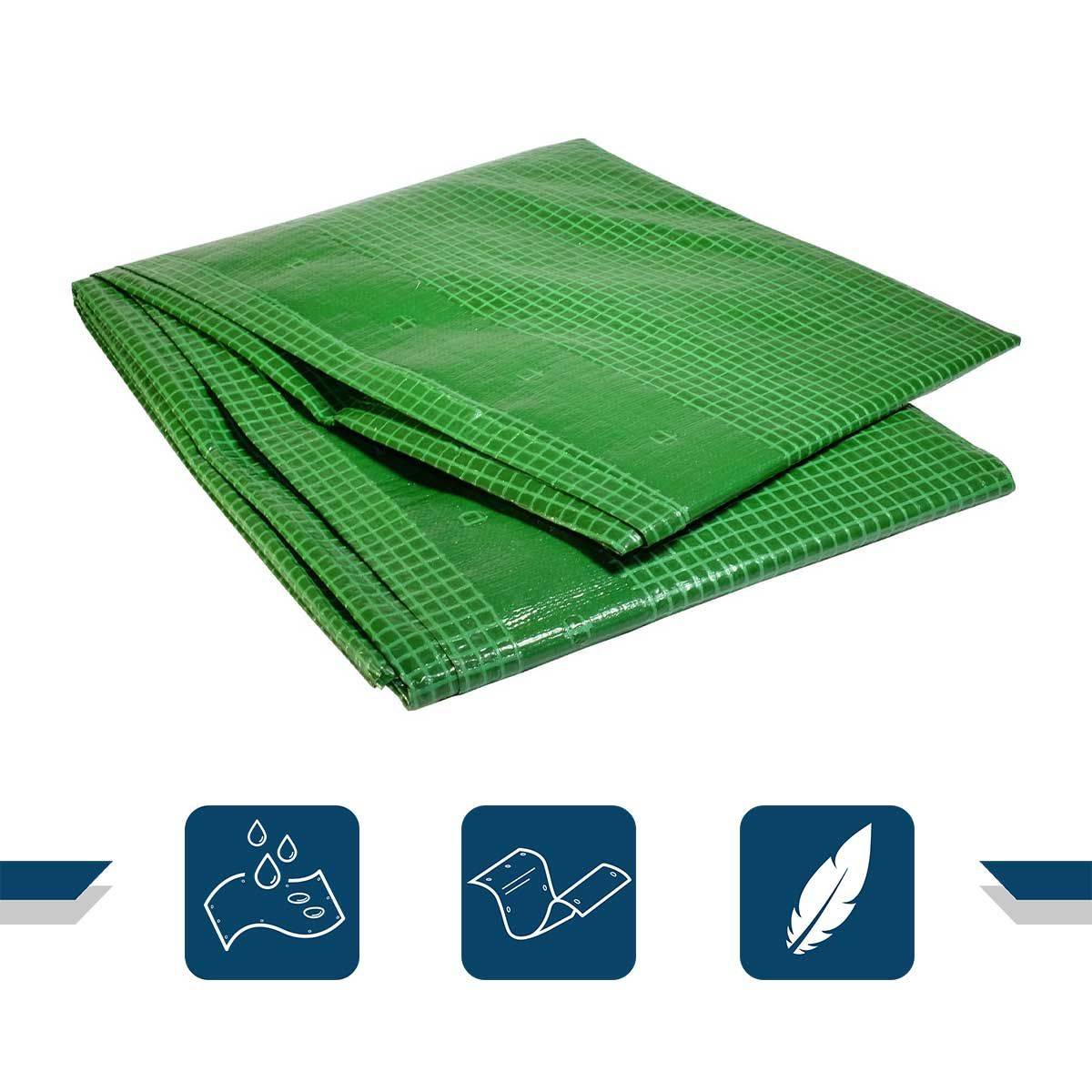 Bâche Peinture 4x6 m VR170PE - Bâche Armée Verte - Haute Qualité - Bâche de protection Peinture pour sol et meuble TECPLAST - Imagen 2
