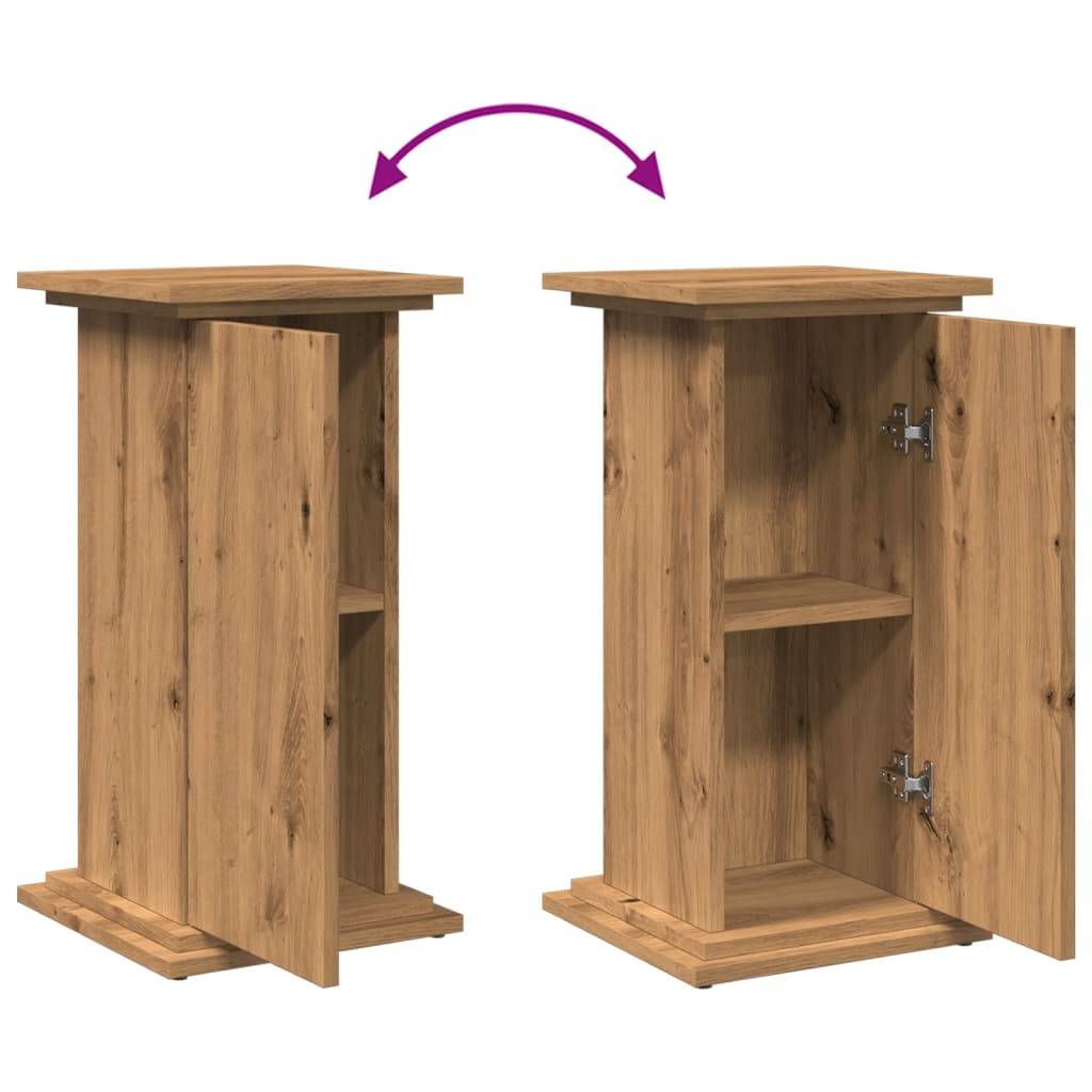 PANGIVO - Piédestal bois d'ingénierie chêne artisanal 31 x 30 x 60 cm - PANGIVO - Image 9
