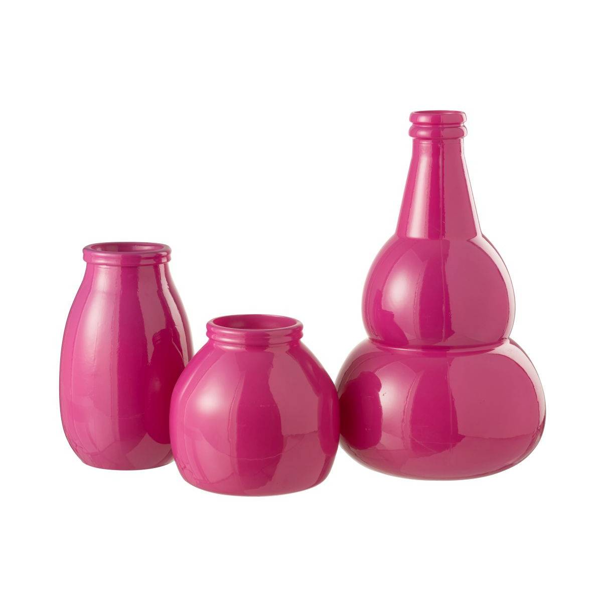 Vase Déco en Verre "Cocoon" 28cm Rose - Image 2