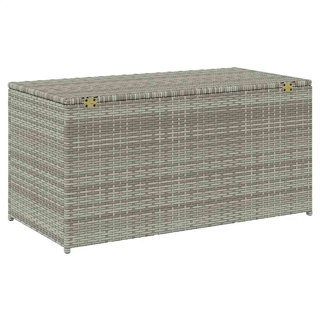 Coffre de rangement - Boîte de rangement extérieure - Coffre de jardin résine tressée 100x50x50 cm gris MP184 - Image 6