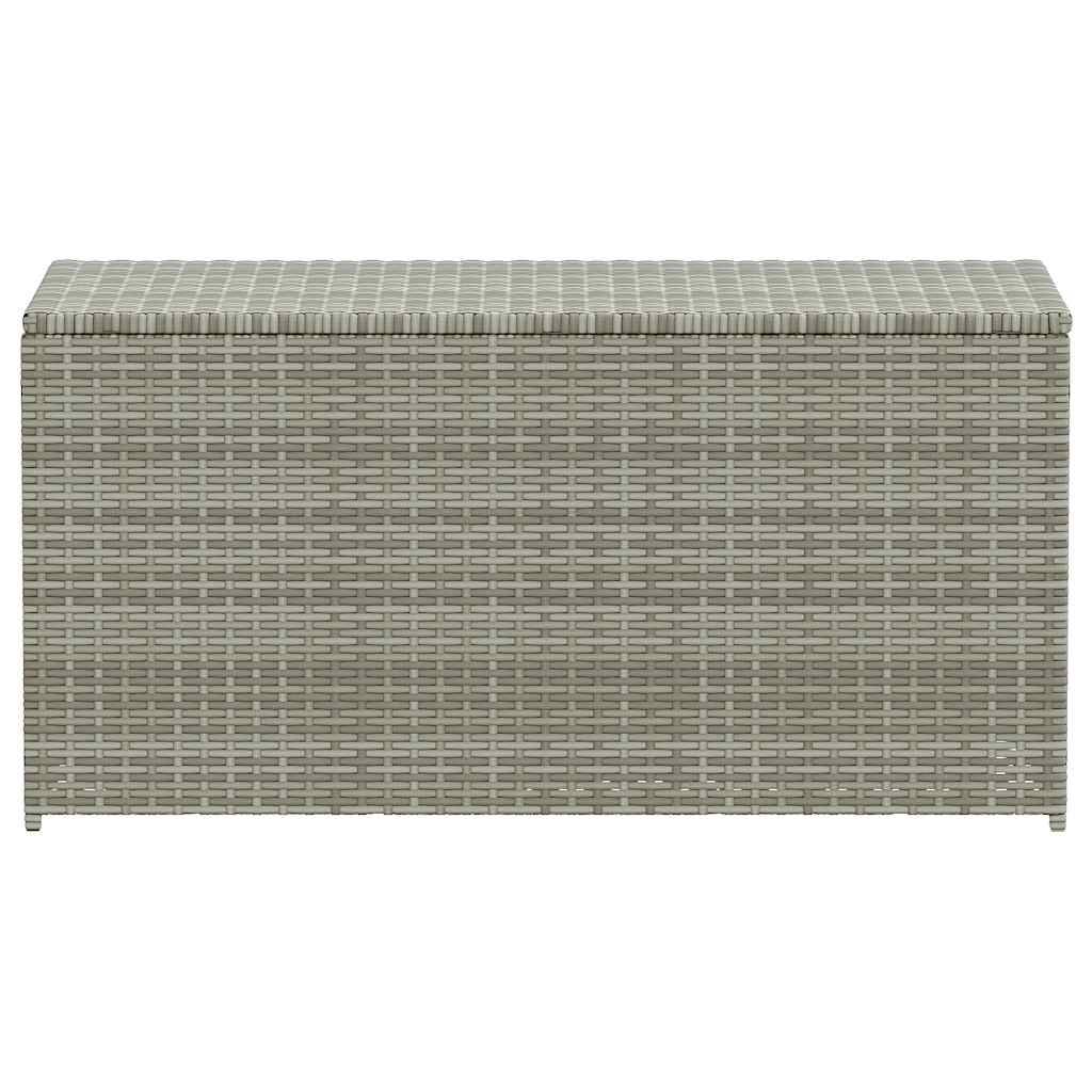 Coffre de rangement - Boîte de rangement extérieure - Coffre de jardin résine tressée 100x50x50 cm gris MP184 - Image 4