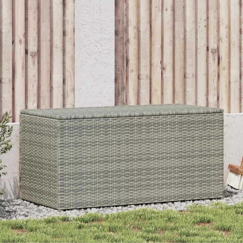 Coffre de rangement - Boîte de rangement extérieure - Coffre de jardin résine tressée 100x50x50 cm gris MP184 - Image 2