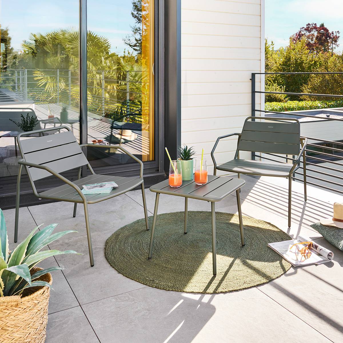 Hesperide - Table basse de jardin Phuket 45x45cm vert laurier Hespéride - Image 1