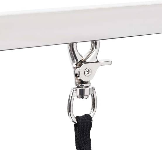Table de toilettage pliable chats et chiens 90 x 60 x 76 cm acier et MDF noir - PANGIVO - Image 9