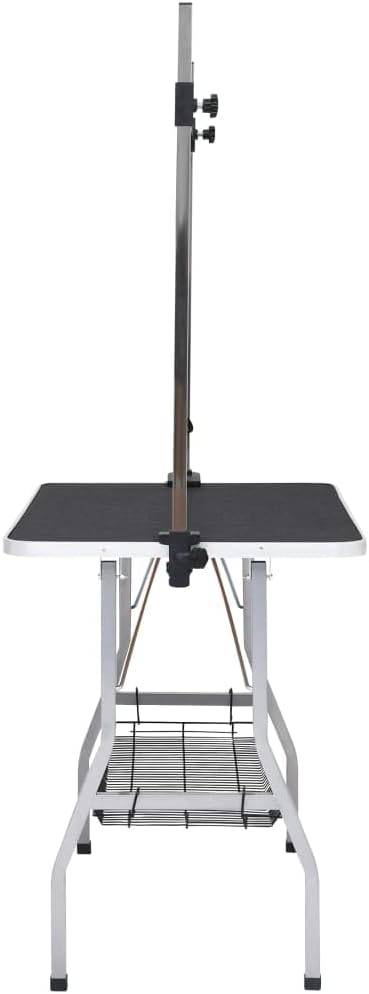 Table de toilettage pliable chats et chiens 90 x 60 x 76 cm acier et MDF noir - PANGIVO - Image 4