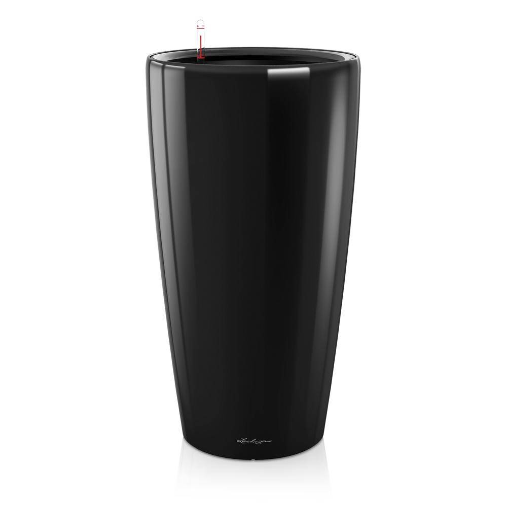 Lechuza - Pot Rondo Premium 32 - kit complet, noir brillant Ø 32 cm Lechuza - Imagen 1