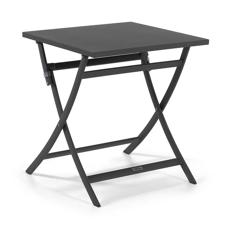 Autre - Table pliante carrée en alu anthracite 70 x 70 cm Grasse - Gescova - Image 1