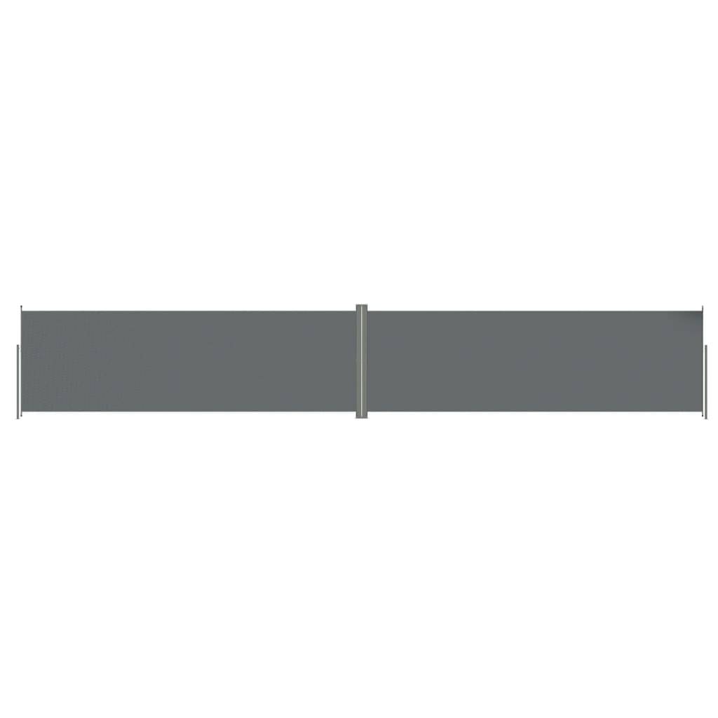 Helloshop26 - Auvent paravent store brise-vue latéral rétractable de patio jardin terrasse balcon protection visuelle écran 200 x 1200 cm anthracite - Imagen 1