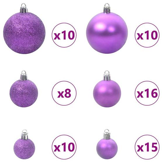 Sapin de Noël | Arbre de Noël artificiel slim avec 300 LED Vert et blanc 210 cm Maison Chic - Image 7