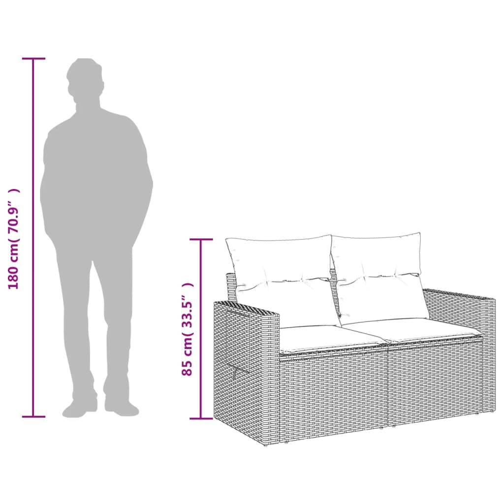 Canapé Extérieur 2 Places Résine Tressée Beige avec Tablette Latérale Pliable Pratique – ComfortXL Outdoor Living - Image 10