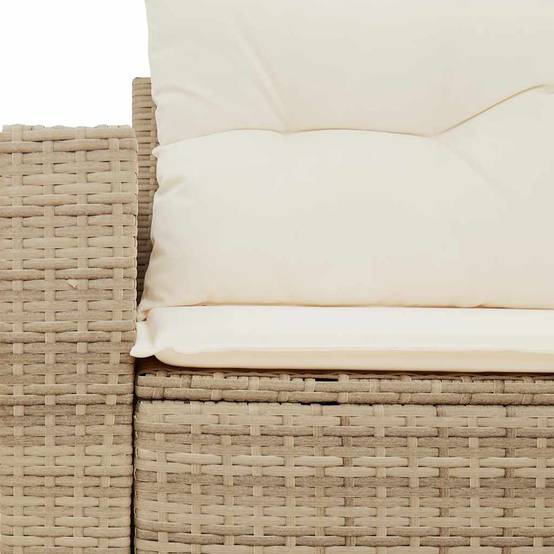 Canapé Extérieur 2 Places Résine Tressée Beige avec Tablette Latérale Pliable Pratique – ComfortXL Outdoor Living - Image 8