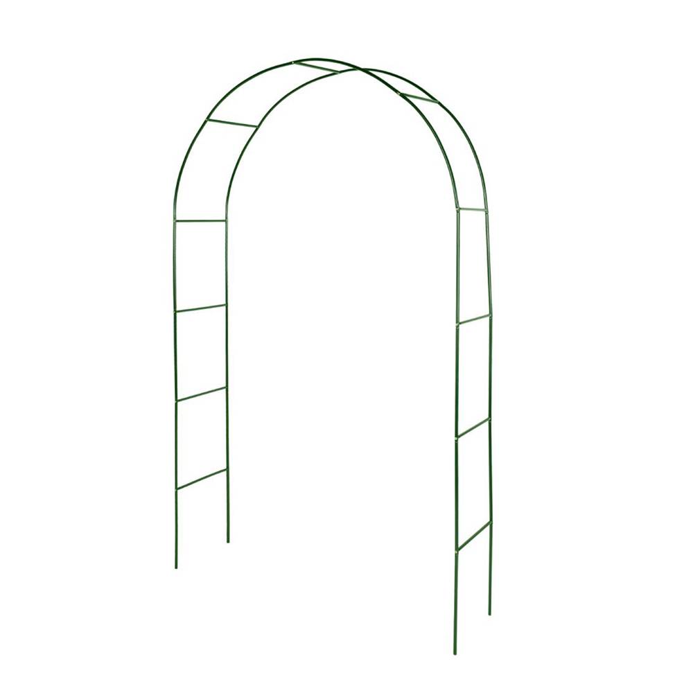 Sans Marque - Arche de jardin métallique - 240 x 140 cm - pour plantes grimpantes - Métal laqué vert - DIVERS