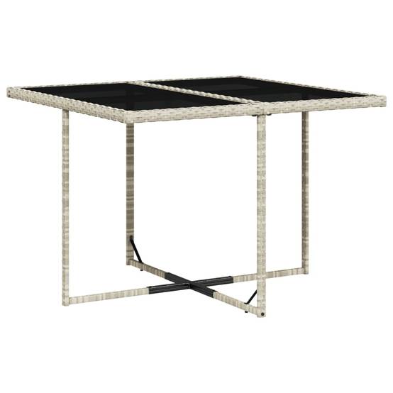Table et Chaises de Jardin Compactes 5 Pièces Rotin Synthétique Gris Clair Dossiers Rabattables Pratiques – ComfortXL Outdoor Living - Image 4