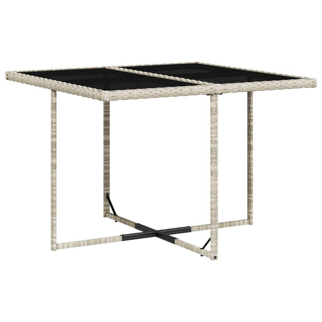 Table et Chaises de Jardin Compactes 5 Pièces Rotin Synthétique Gris Clair Dossiers Rabattables Pratiques – ComfortXL Outdoor Living - Image 4