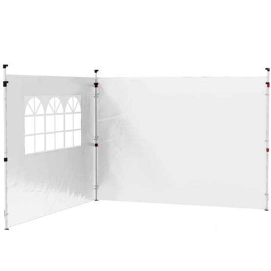 ComfortXL - Parois Latérales Tissu Oxford pour Tonnelle avec Fenêtre Anti-UV 3x3m Blanc - ComfortXL Outdoor Living - Image 2