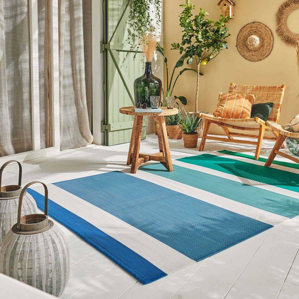 Jardindeco - Tapis extérieur en polypropylène Spargi 1744 vert 150 x 220 cm - Imagen 2