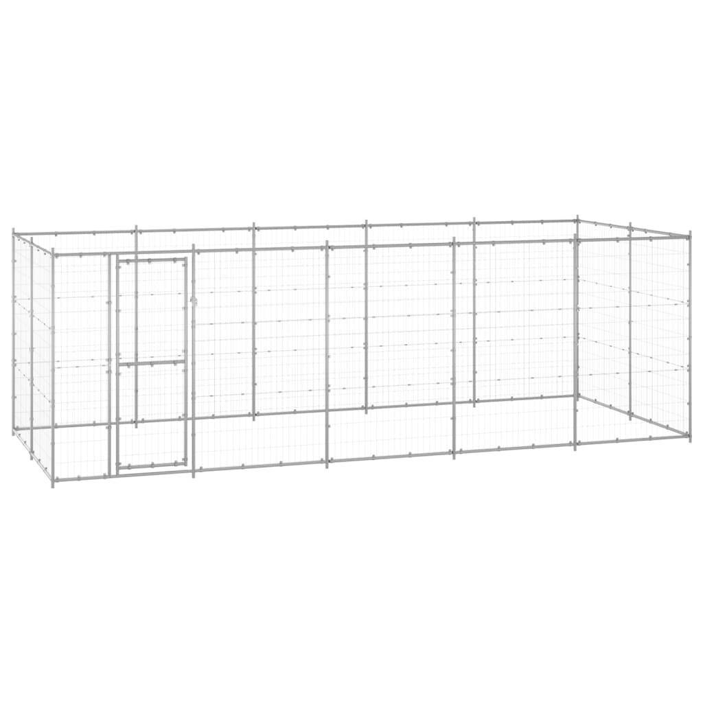 Helloshop26 - Chenil extérieur cage enclos parc animaux chien extérieur acier galvanisé 12,1 m² - Imagen 1