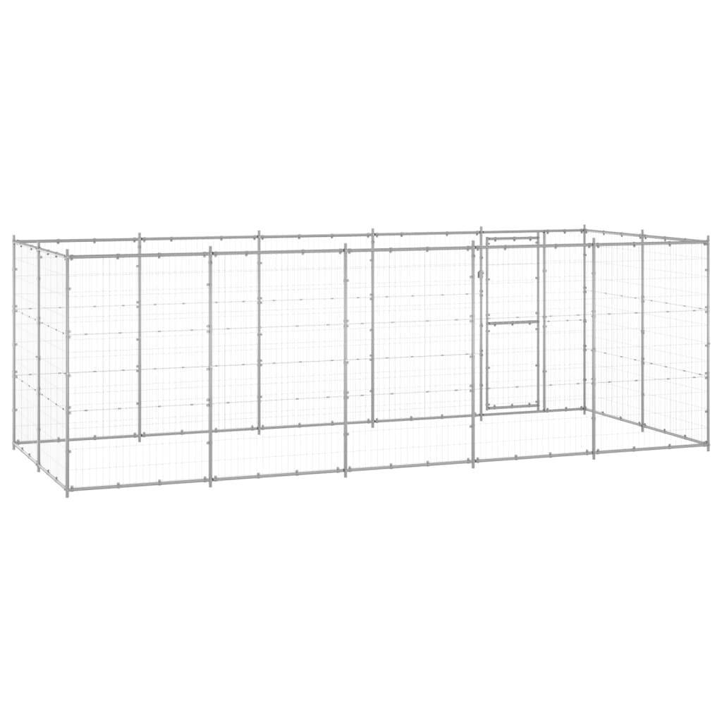 Helloshop26 - Chenil extérieur cage enclos parc animaux chien extérieur acier galvanisé 12,1 m² - Imagen 5