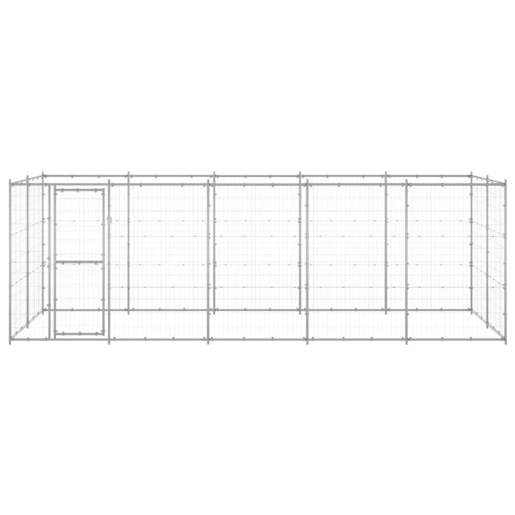 Helloshop26 - Chenil extérieur cage enclos parc animaux chien extérieur acier galvanisé 12,1 m² - Imagen 3
