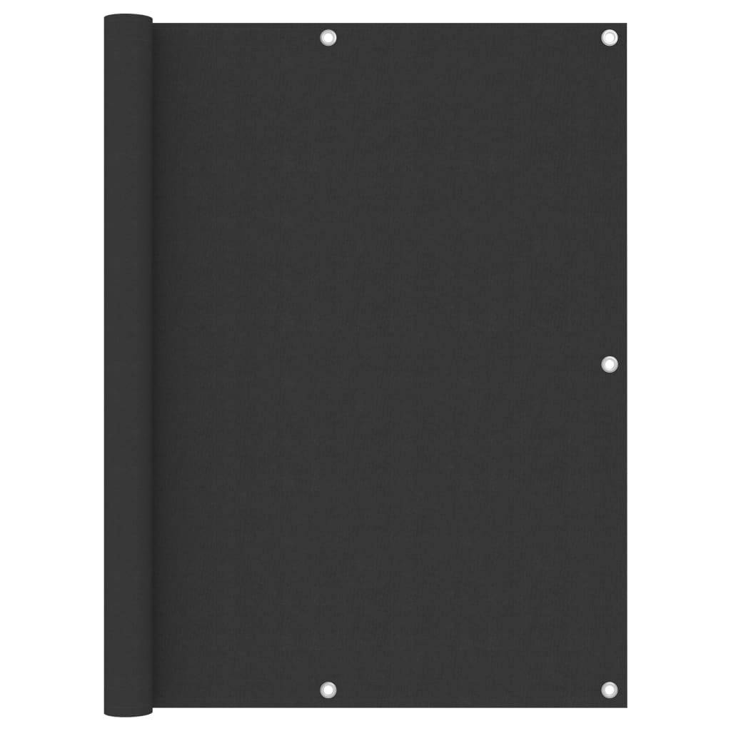 Helloshop26 - Écran de balcon brise pare vue protection confidentialité 120 x 500 cm tissu oxford anthracite - Imagen 1