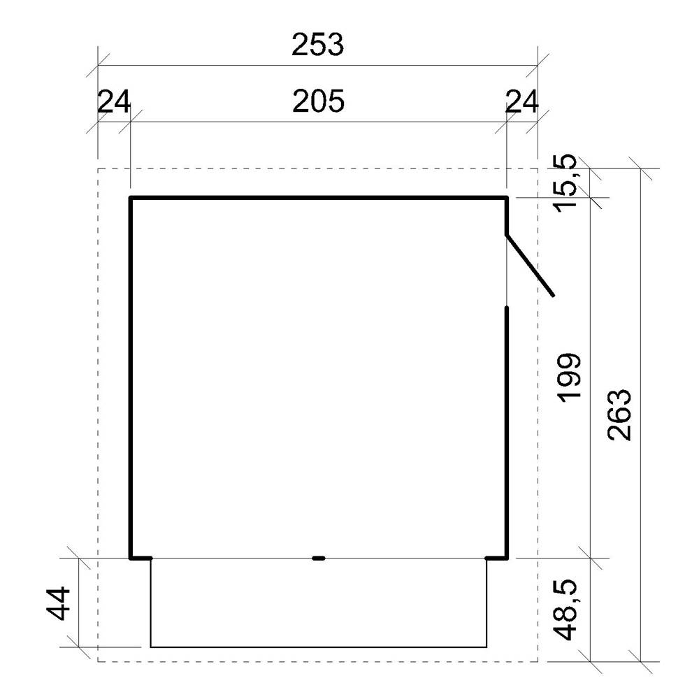 Timbela - Maison de jardin en bois H232x253x263 cm / 4 m² - Étal de marché en bois avec comptoir - Bar jardin - 17 mm d’épaisseur - Timbela M149Z - Image 6