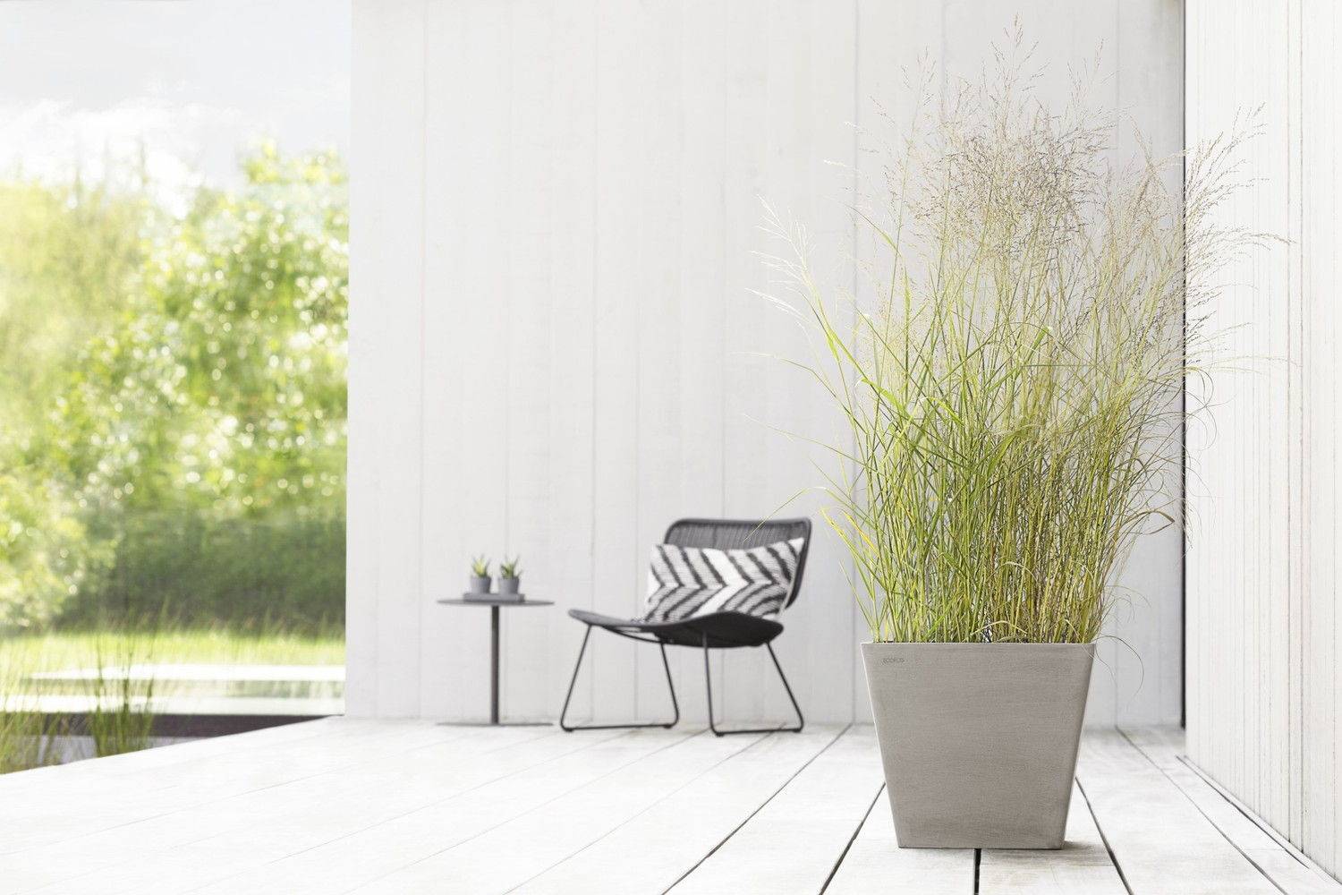 Ecopots - Pot Carré Rotterdam 40 Taupe - 40 x 40 x H. 35 cm - 37,6 L ECOPOTS - Imagen 5