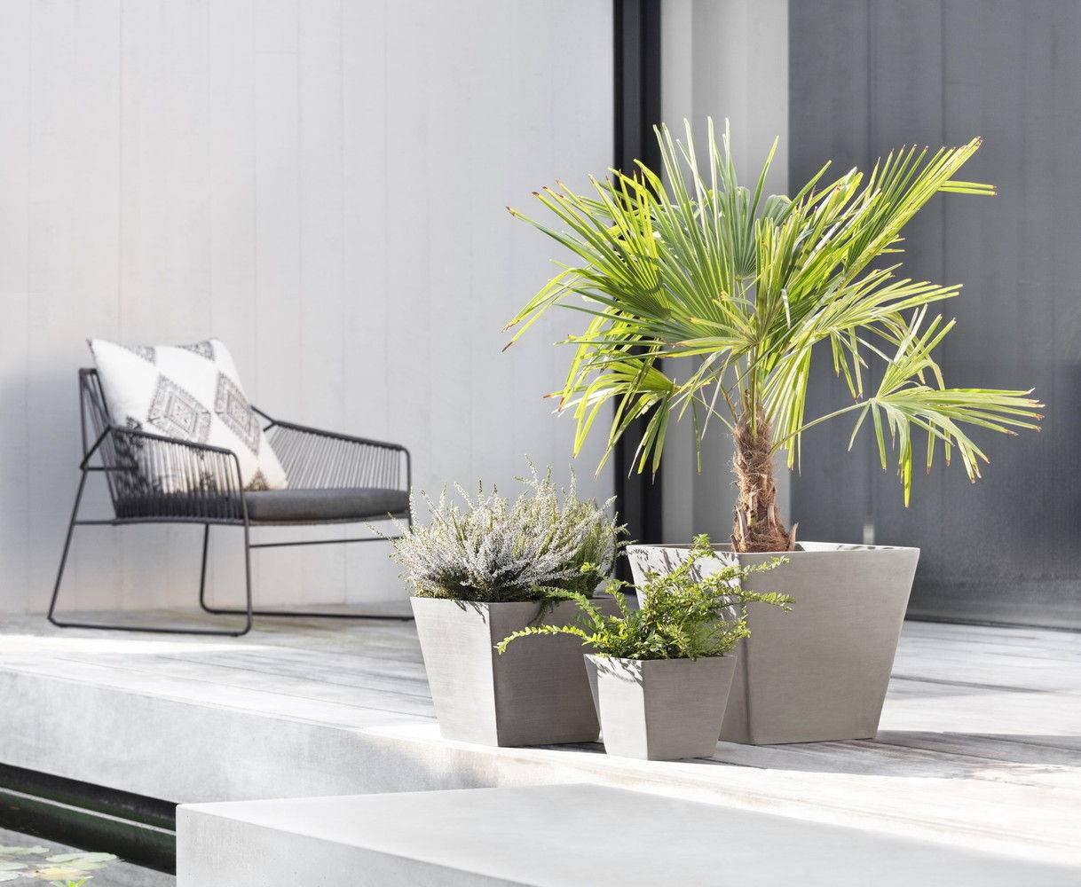 Ecopots - Pot Carré Rotterdam 40 Taupe - 40 x 40 x H. 35 cm - 37,6 L ECOPOTS - Imagen 4