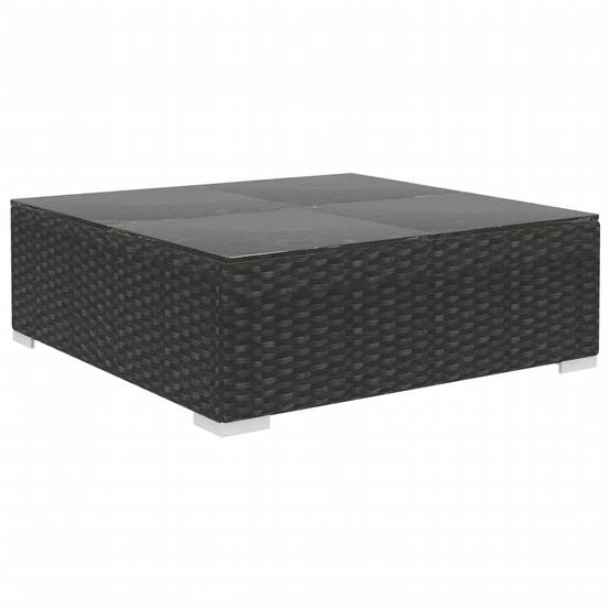 Salon de jardin modulable Résine tressée avec coussins confortables pour Terrasse Noir 12 pièces – ComfortXL Outdoor Living - Image 6