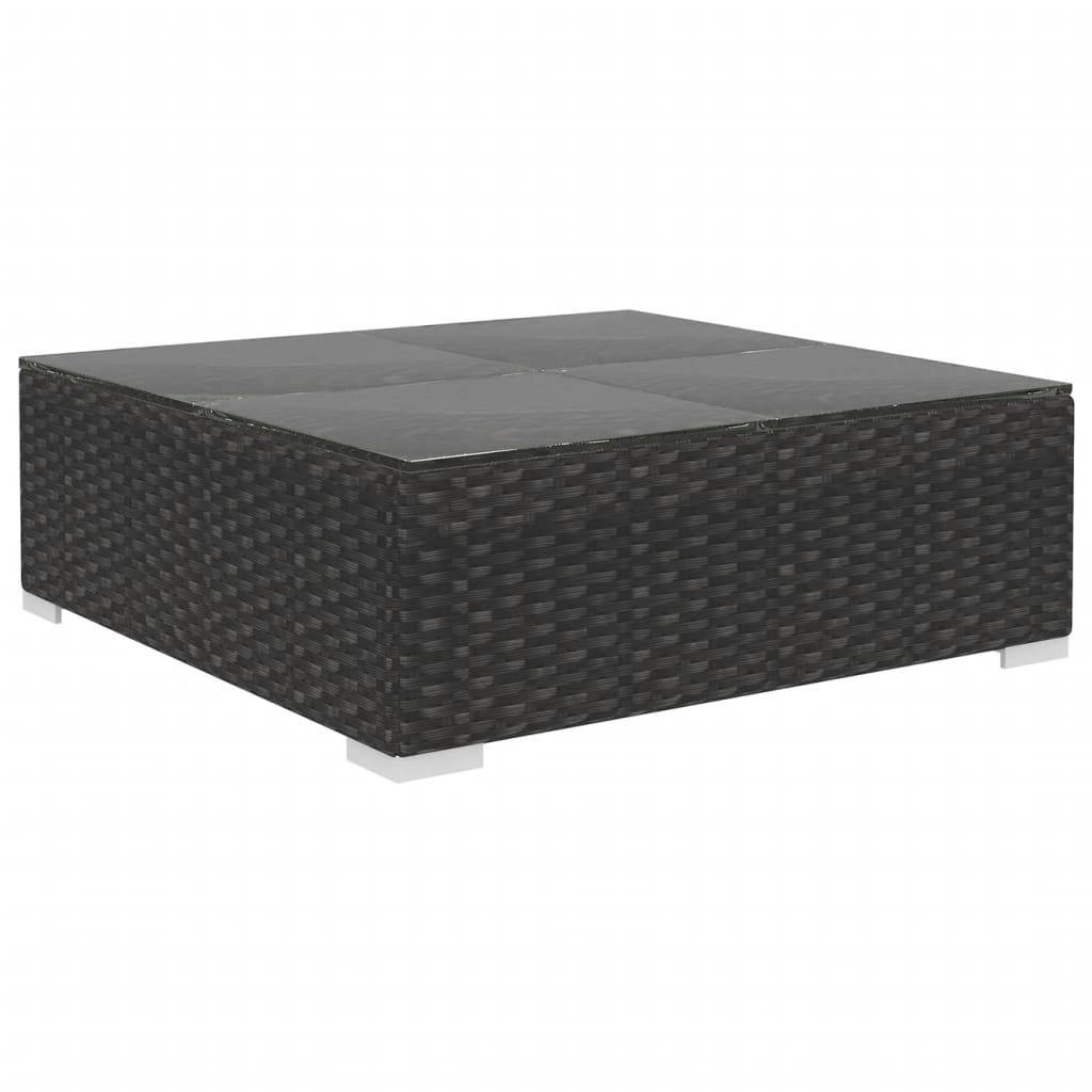 Salon de jardin modulable Résine tressée avec coussins confortables pour Terrasse Noir 12 pièces – ComfortXL Outdoor Living - Image 6