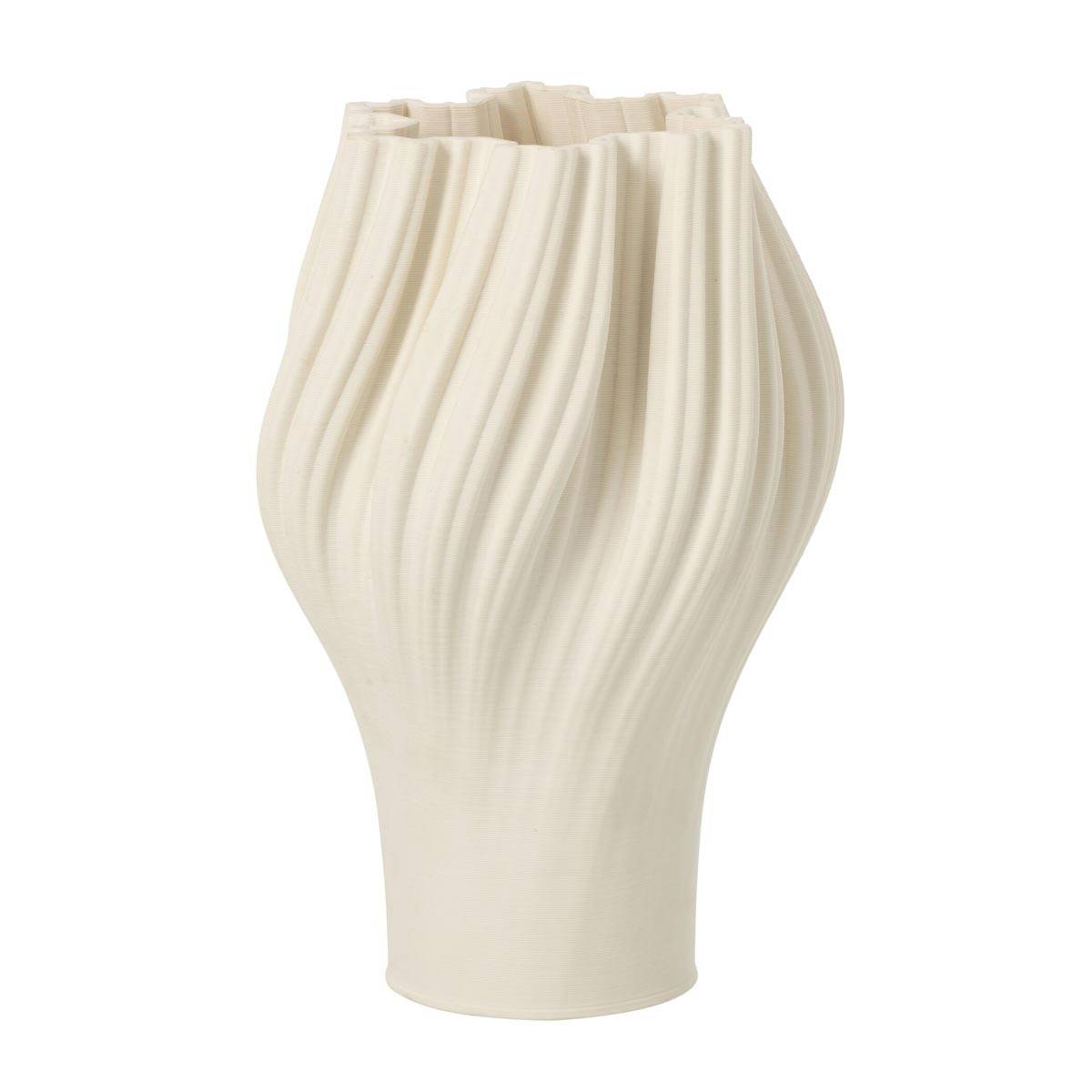 J-Line - Vase Design en Porcelaine "Corolle" 30cm Blanc - Image 1