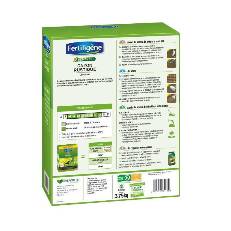 Fertiligène - Fertiligene Gazon Rustique Universel - 3,75 Kg - Imagen 2