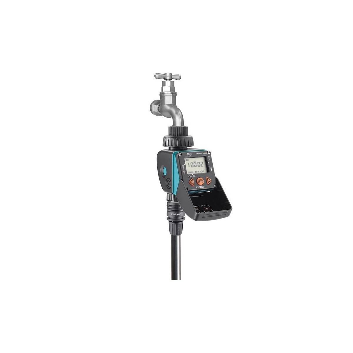 Claber - Programmateur d'arrosage automatique 1 Voie Raccord robinet 20-27 mm 0,5 à 10 bar Claber Video2 - Imagen 3
