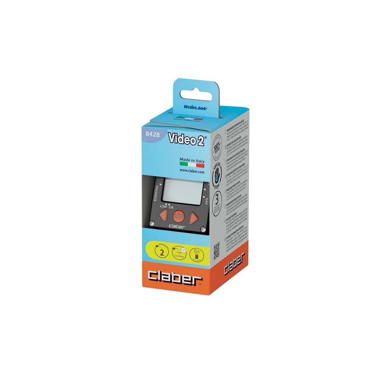 Claber - Programmateur d'arrosage automatique 1 Voie Raccord robinet 20-27 mm 0,5 à 10 bar Claber Video2 - Imagen 2