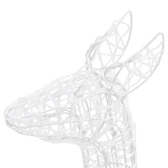 Famille 2 Rennes de Noël Lumineux Acrylique Déco Jardin Blanc Froid – ComfortXL Outdoor Living - Image 8