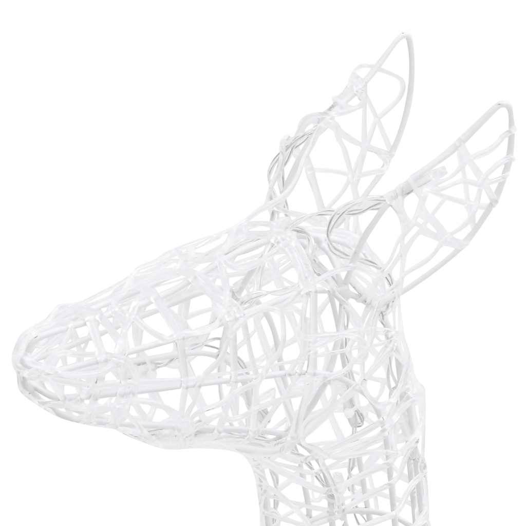 Famille 2 Rennes de Noël Lumineux Acrylique Déco Jardin Blanc Froid – ComfortXL Outdoor Living - Image 8